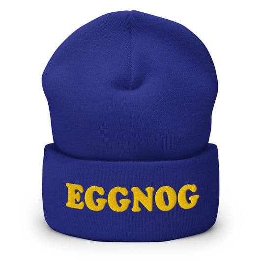 Royal Blue Eggnog Cuffed Beanie