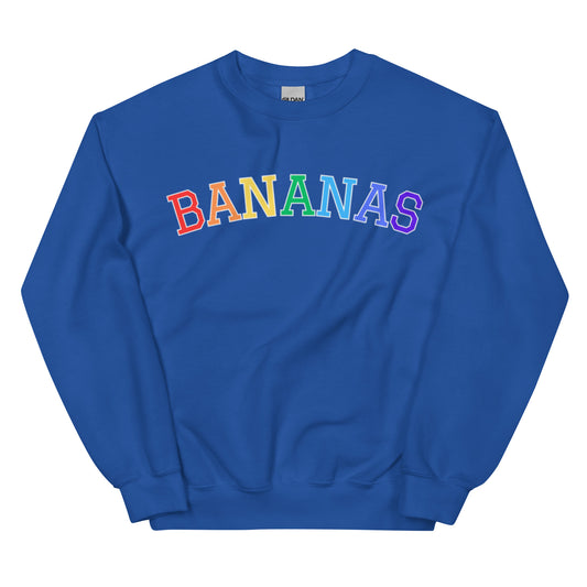 Royal Blue Rainbow Bananas Sweatshirt