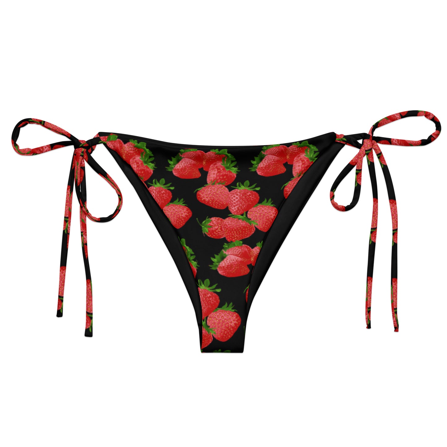 Strawberries Recycled Bikini Bottom