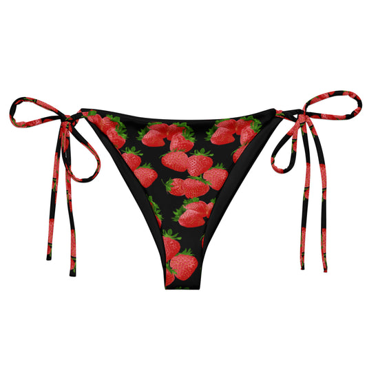 Strawberries Recycled Bikini Bottom