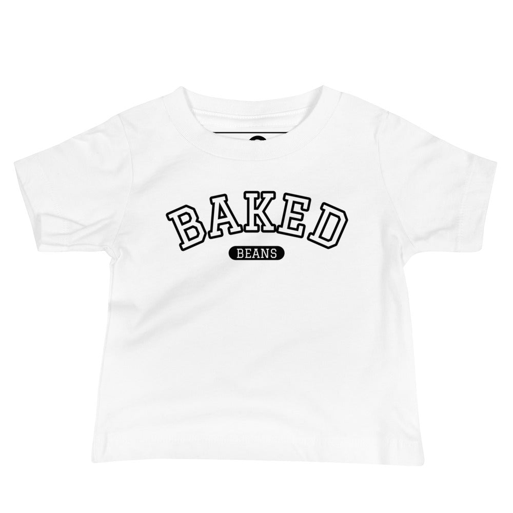 White Baked Beans Varsity Baby T-Shirt