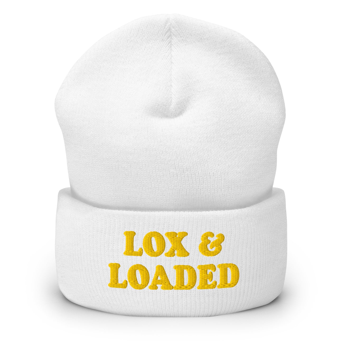 White Lox & Loaded Cuffed Beanie