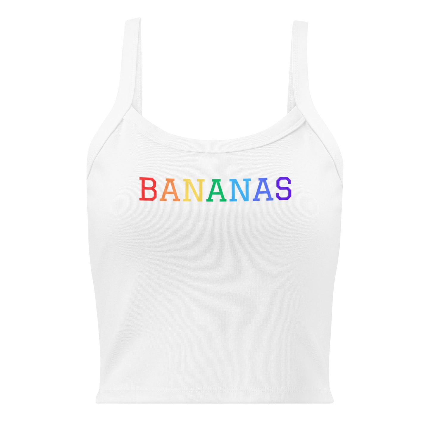 White Rainbow Bananas Tank Top