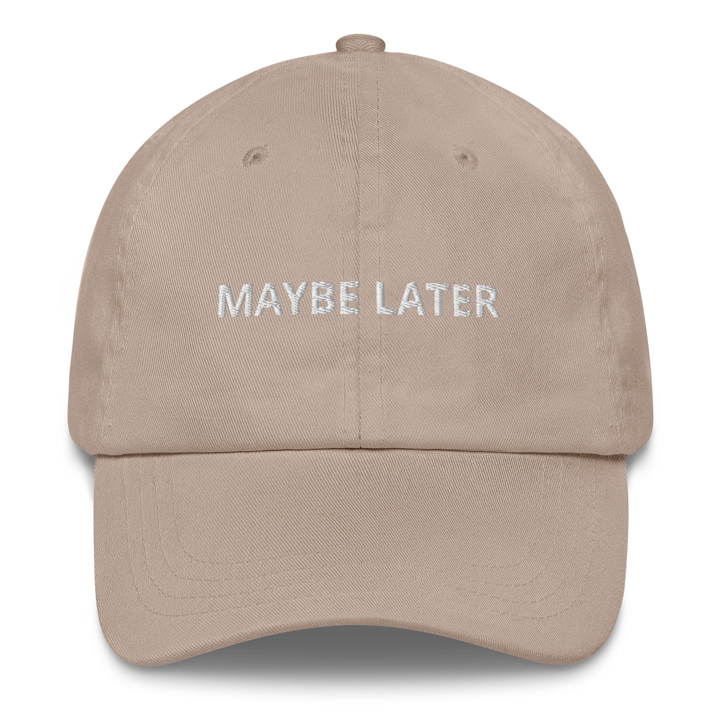 Beige Black Maybe Later Hat