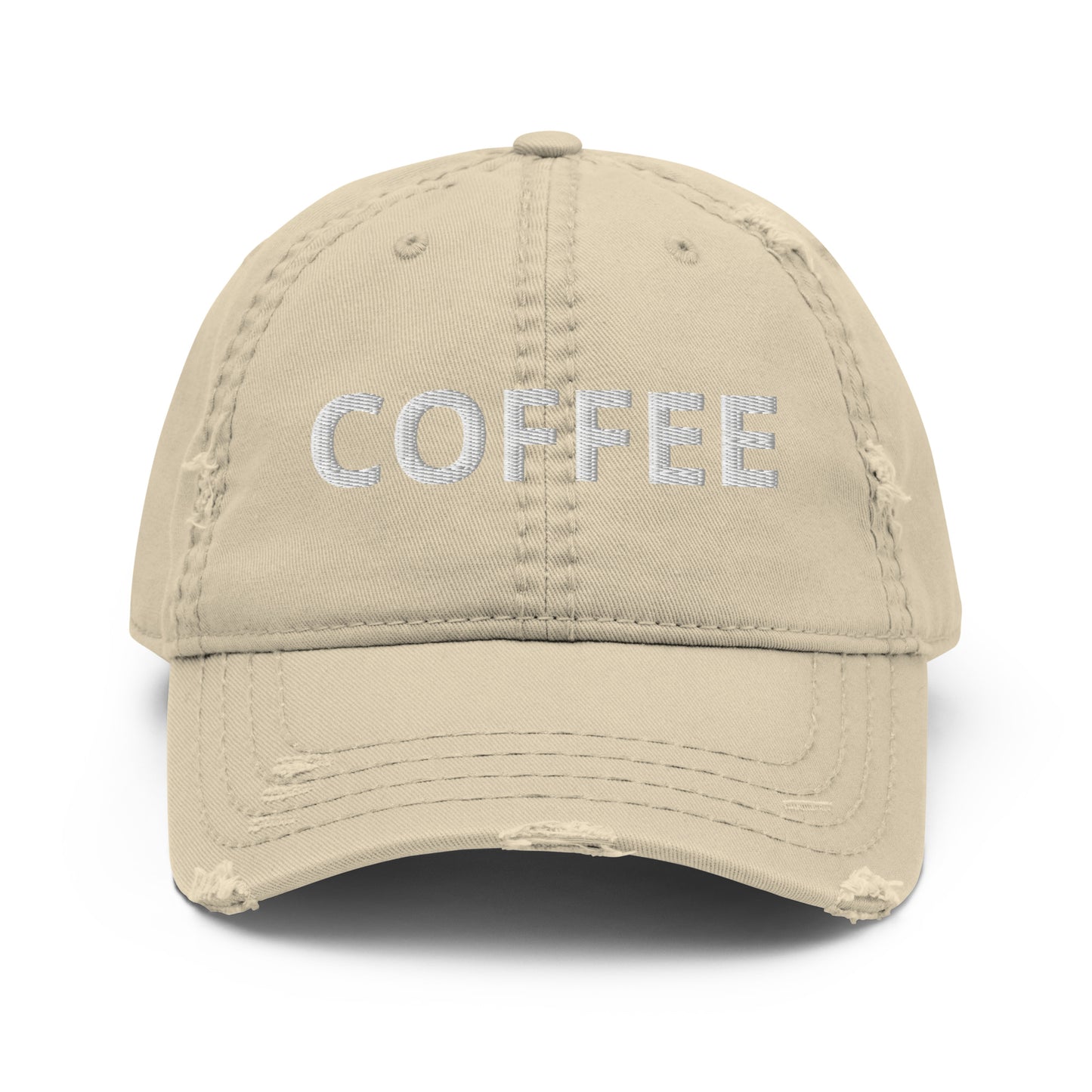 Khaki Coffee dad hat - Are you a coffee enthusiast? Looking for a gift for a coffee addict? Our coffee hat is just what you need. It's a classic dad hat that's comfortable, adjustable and expertly embroidered just for you.