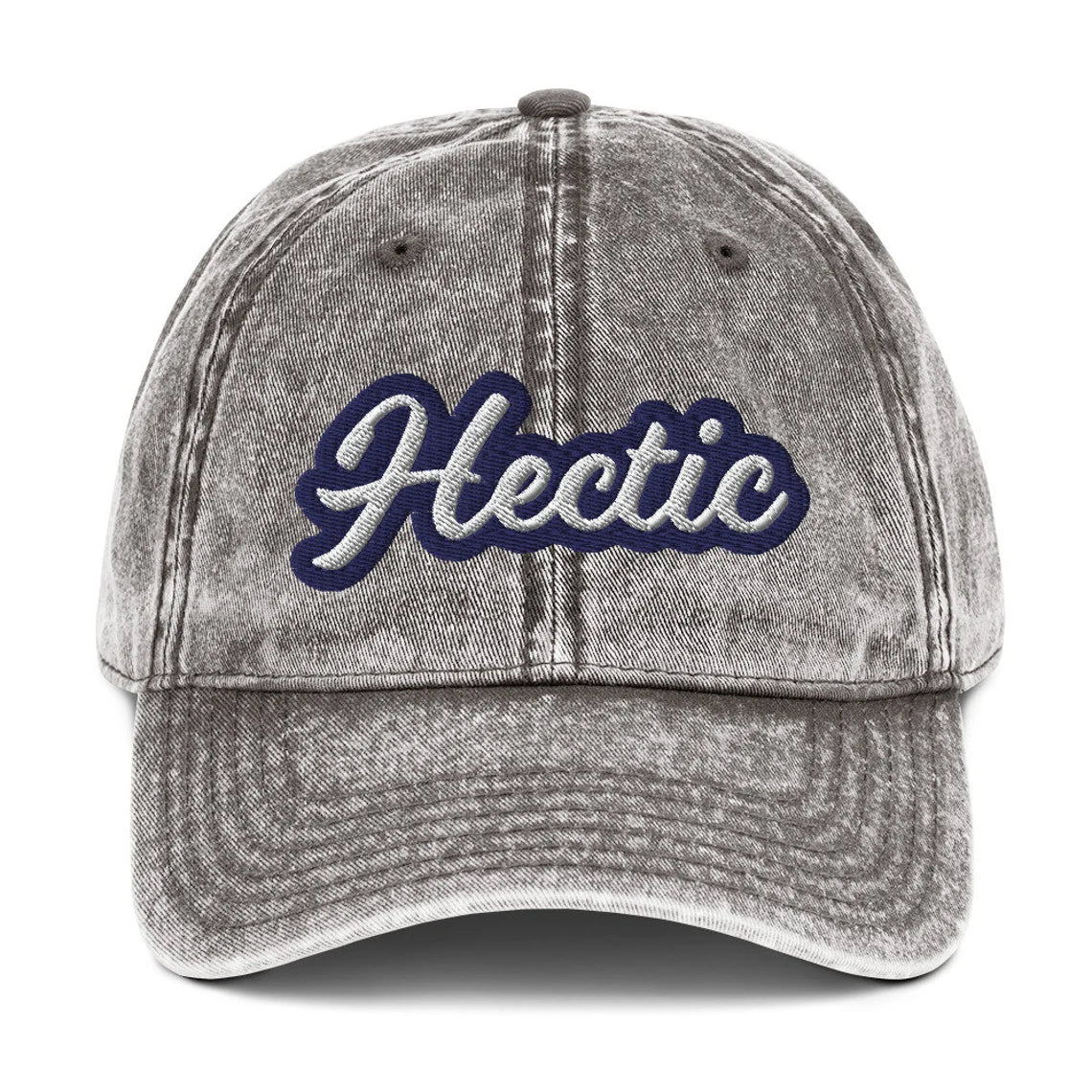 Gray hectic hat - This hectic dad hat is funny, colorful and made for for hectic people. This hectic hat has a faded material and unique design with a vintage style look. Wear it as an everyday hat or give it as a funny gift to hectic friend. Stand out in this hectic hat, it's a stylish funny dad hat that's sure to turn heads.
