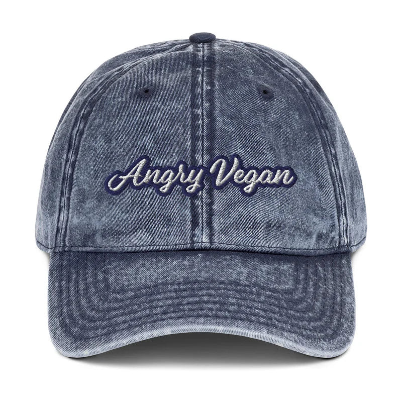 Angry Vegan Vintage Dad Hat