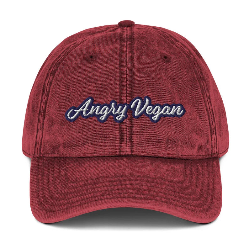 Angry Vegan Vintage Dad Hat