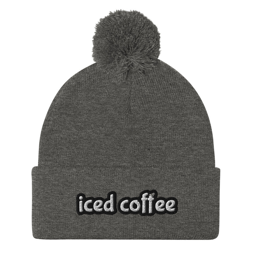 Gray Iced Coffee Beanie from Nina's Funky Shop by ninanush - Iced Coffee is a way of life ⚡ Do you love iced coffee? Looking for a fun gift for a coffee drinker? This warm and cozy, embroidered beanie is just what you need. Celebrate your favorite drink in style with this colorful Iced Coffee Beanie. Perfect for coffee lovers and foodies of all kinds, it's designed by Nina and made just for you.