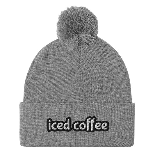 Light Gray Iced Coffee Beanie from Nina's Funky Shop by ninanush - Iced Coffee is a way of life ⚡ Do you love iced coffee? Looking for a fun gift for a coffee drinker? This warm and cozy, embroidered beanie is just what you need. Celebrate your favorite drink in style with this colorful Iced Coffee Beanie. Perfect for coffee lovers and foodies of all kinds, it's designed by Nina and made just for you.