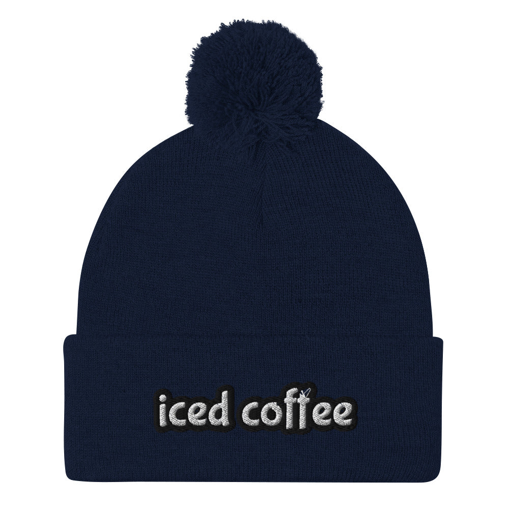 Navy Iced Coffee Beanie from Nina's Funky Shop by ninanush - Iced Coffee is a way of life ⚡ Do you love iced coffee? Looking for a fun gift for a coffee drinker? This warm and cozy, embroidered beanie is just what you need. Celebrate your favorite drink in style with this colorful Iced Coffee Beanie. Perfect for coffee lovers and foodies of all kinds, it's designed by Nina and made just for you.