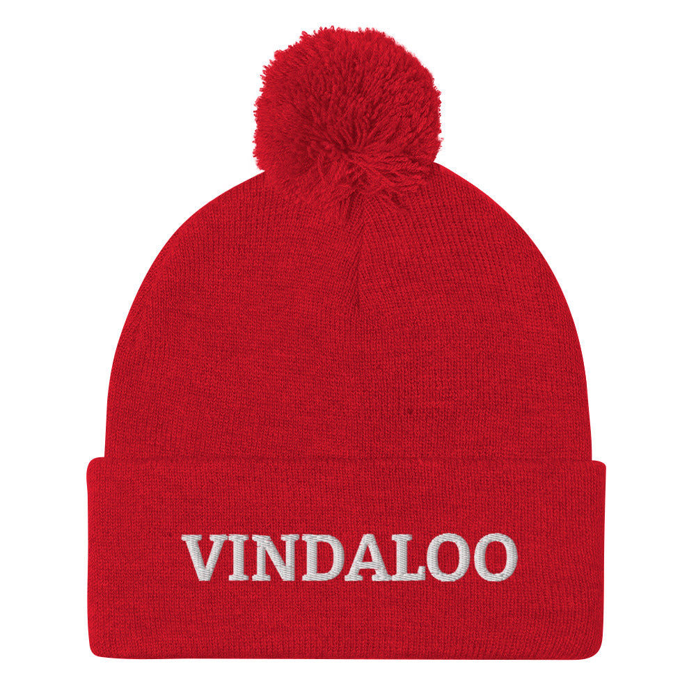 Red Vindaloo Beanie from Nina's Funky Shop by ninanush - Do you love vindaloo? Looking for a unique foodie hat? This warm and cozy, embroidered pom pom beanie is just what you need. Celebrate your favorite foods in style with this Indian food beanie. The perfect warm foodie hat for vindaloo lovers and foodies of all kinds. Celebrate your favorite foods with nianush.