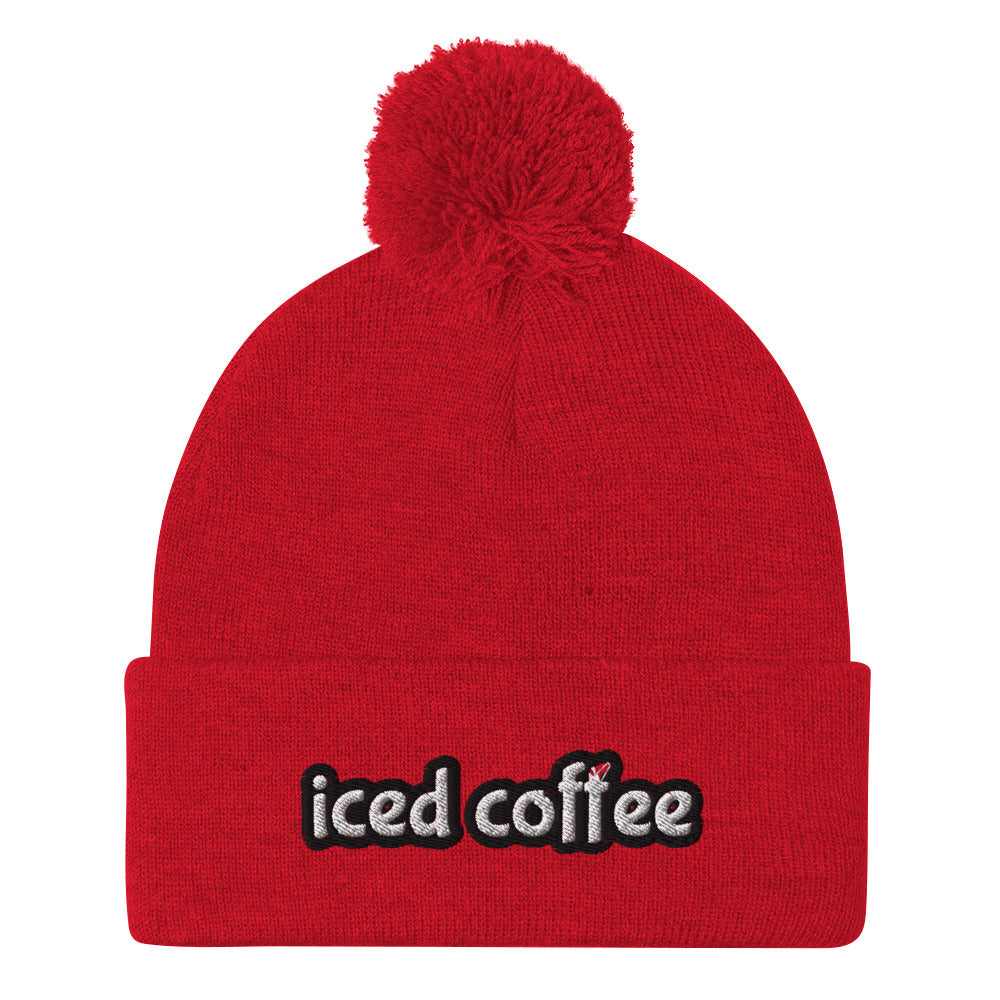 Red Iced Coffee Beanie from Nina's Funky Shop by ninanush - Iced Coffee is a way of life ⚡ Do you love iced coffee? Looking for a fun gift for a coffee drinker? This warm and cozy, embroidered beanie is just what you need. Celebrate your favorite drink in style with this colorful Iced Coffee Beanie. Perfect for coffee lovers and foodies of all kinds, it's designed by Nina and made just for you.