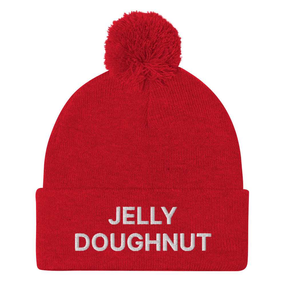 Red Jelly Doughnut Beanie from Nina's Funky Shop by ninanush - Do you love Jelly Doughnuts? Looking for a fun gift for a foodie? This warm and cozy, embroidered beanie is just what you need. Celebrate your favorite foods in style with this Jelly Doughnut Beanie. Perfect for jelly doughnut lovers and foodies of all kinds. Celebrate your favorite foods with our funny foodie apparel.