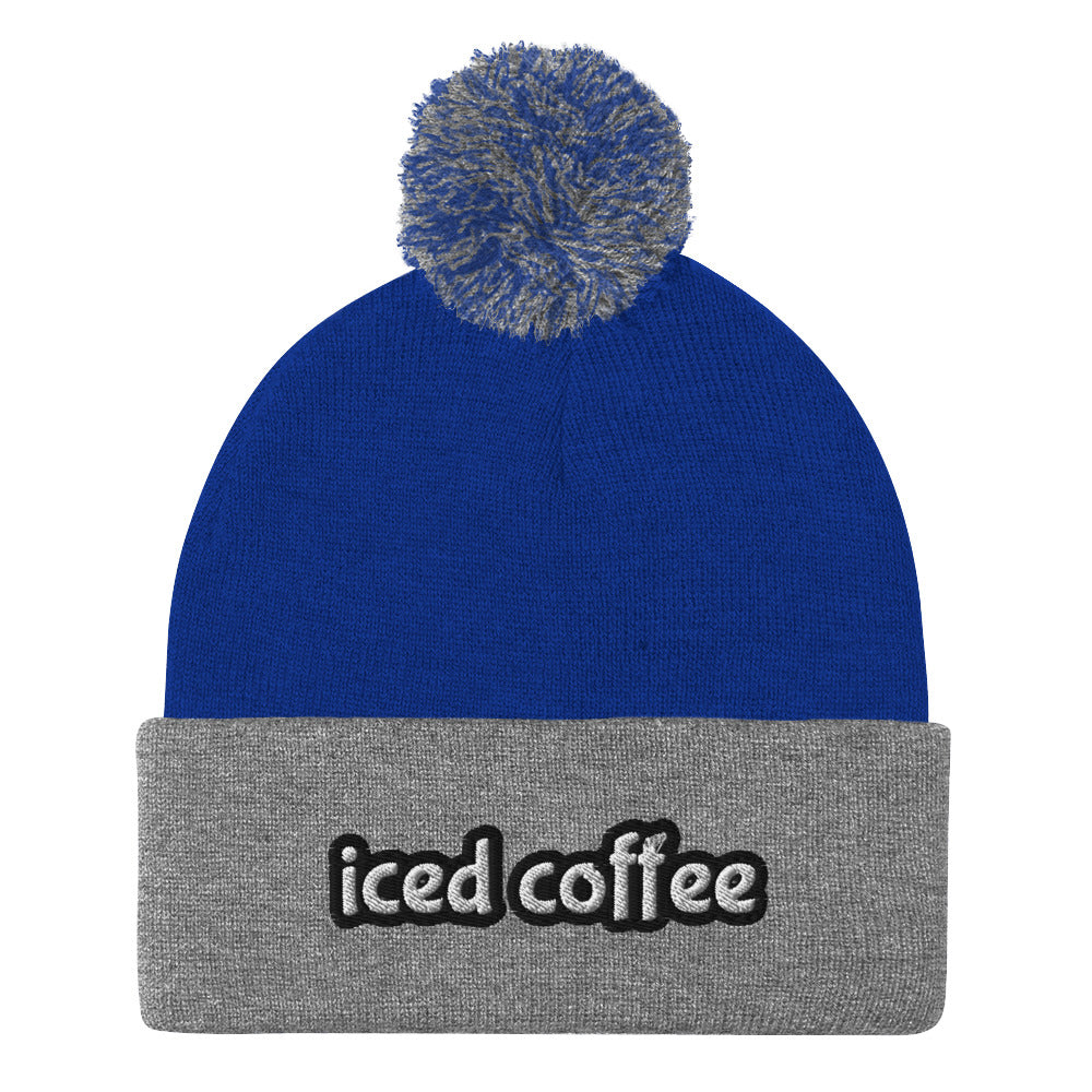 Royal Blue and Gray Iced Coffee Beanie from Nina's Funky Shop by ninanush - Iced Coffee is a way of life ⚡ Do you love iced coffee? Looking for a fun gift for a coffee drinker? This warm and cozy, embroidered beanie is just what you need. Celebrate your favorite drink in style with this colorful Iced Coffee Beanie. Perfect for coffee lovers and foodies of all kinds, it's designed by Nina and made just for you.