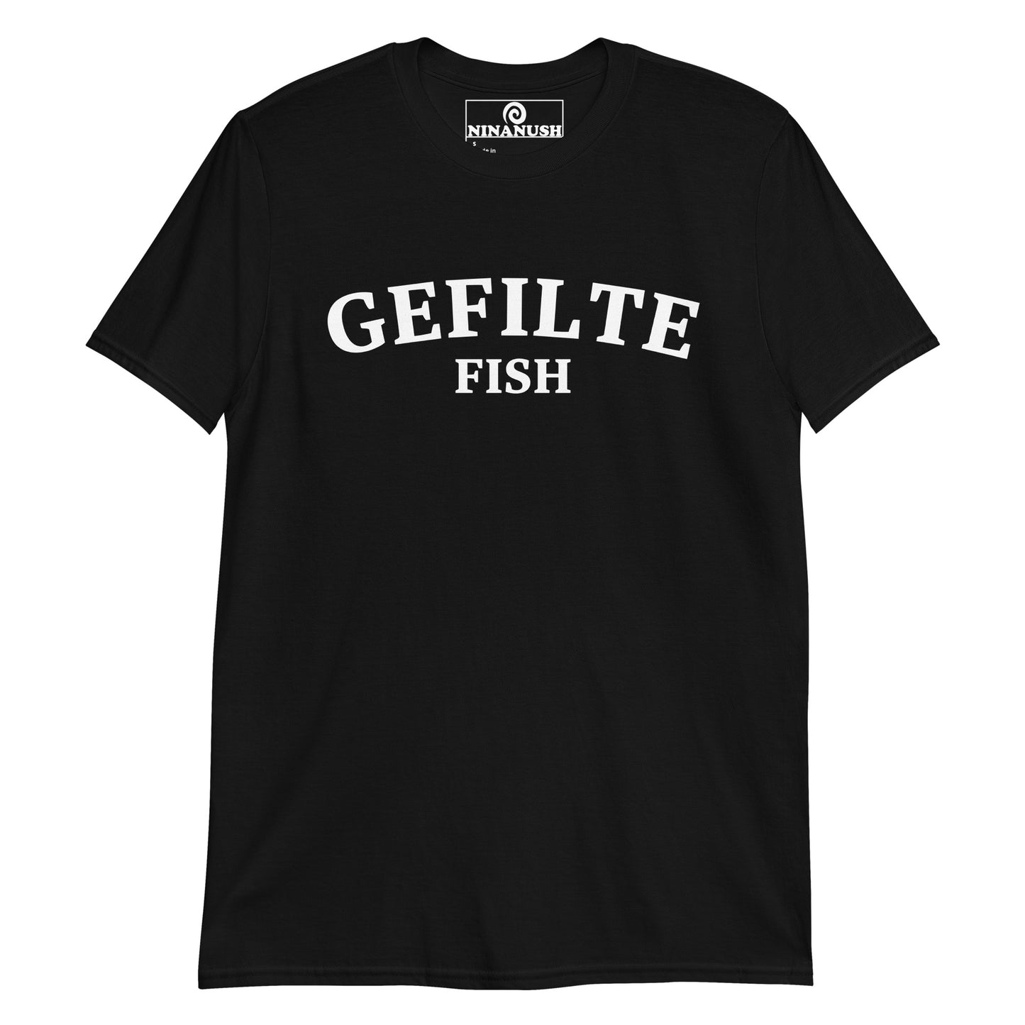 Black gefilte fish shirt - If you love classic Ashkenazi food like gefilte fish, make a statement in this gefilte fish t-shirt. It's a funny Jewish food shirt that is soft, comfortable and sure to turn heads. Show your love for traditional Eastern European Jewish food in this weird foodie t-shirt. A quirky everyday tee or funny gift for an Ashkenazi.