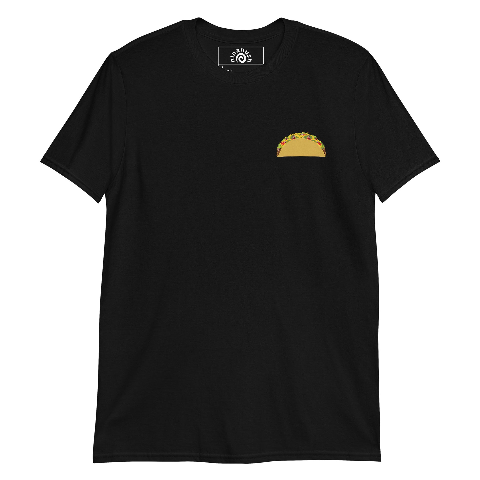  I Wish I Was Full Of Tacos Instead Of Emotions Black T-shirt from Nina's Funky Shop by ninanush - Do you love Tacos? Feeling a little emotional? Looking for a funny gift? Our More Tacos Less Emotions T-shirt is just what you need. It's a unisex t-shirt with "I Wish I Was Full Of Tacos Instead Of Emotions" and a small hand drawn taco design. A funny t-shirt for taco enthusiasts and a quirky t-shirt for foodies of all kinds.