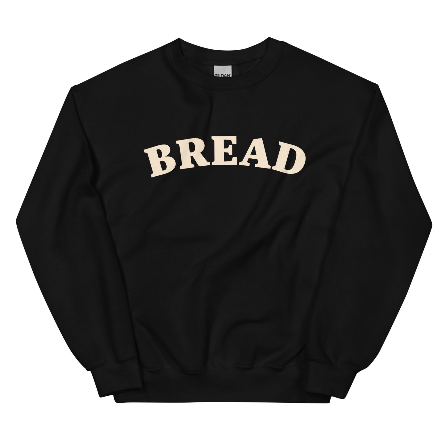 Black bread sweatshirt - Do you love bread? Make a statement in this bread sweatshirt. It's a funny food sweatshirt for bread enthusiasts. This classic crew neck sweatshirt is soft, comfortable & designed just for bread lovers. Eat your favorite bread in style in this stylish sweatshirt for foodies or give it as a unique gift for a bread lover.