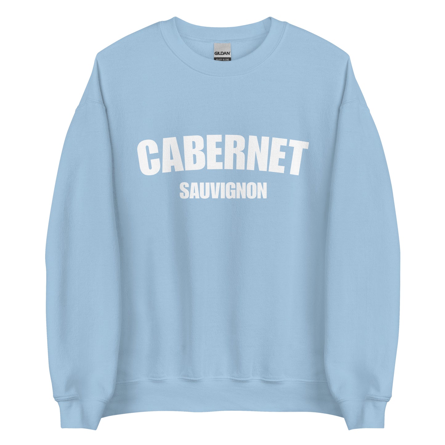 Light Blue Cabernet Sauvignon Sweatshirt from Nina's Funky Shop by ninanush - Love Cabernet Sauvignon? Looking for a fun wine lover gift? Our Cabernet Sauvignon Sweatshirt is a unisex, crew neck sweatshirt that comes in a variety of colors with "Cabernet Sauvignon", on the front. Perfect for cozy nights in or stand out streetwear, this wine enthusiast sweatshirt is designed by Nina just for you.