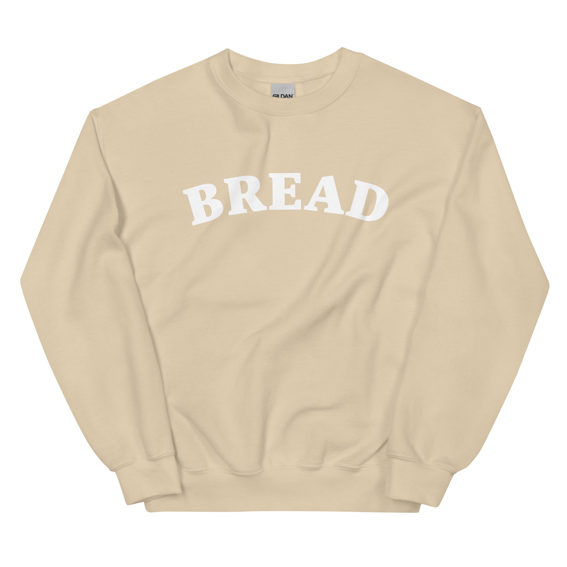 Beige bread sweatshirt - Do you love bread? Make a statement in this bread sweatshirt. It's a funny food sweatshirt for bread enthusiasts. This classic crew neck sweatshirt is soft, comfortable & designed just for bread lovers. Eat your favorite bread in style in this stylish sweatshirt for foodies or give it as a unique gift for a bread lover.