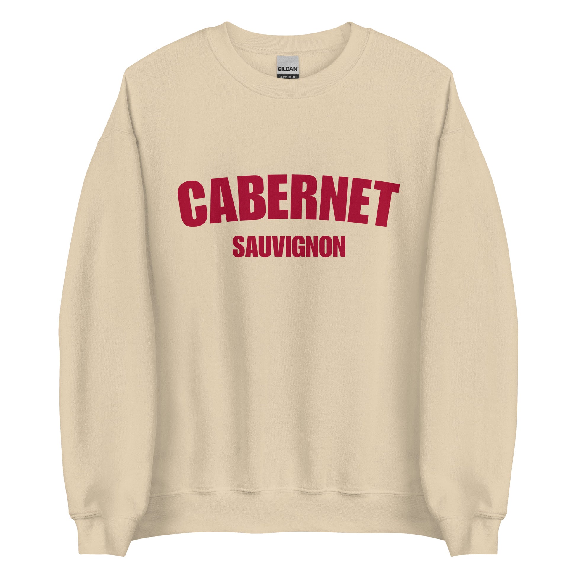 Tan Cabernet Sauvignon Sweatshirt from Nina's Funky Shop by ninanush - Love Cabernet Sauvignon? Looking for a fun wine lover gift? Our Cabernet Sauvignon Sweatshirt is a unisex, crew neck sweatshirt that comes in a variety of colors with "Cabernet Sauvignon", on the front. Perfect for cozy nights in or stand out streetwear, this wine enthusiast sweatshirt is designed by Nina just for you.
