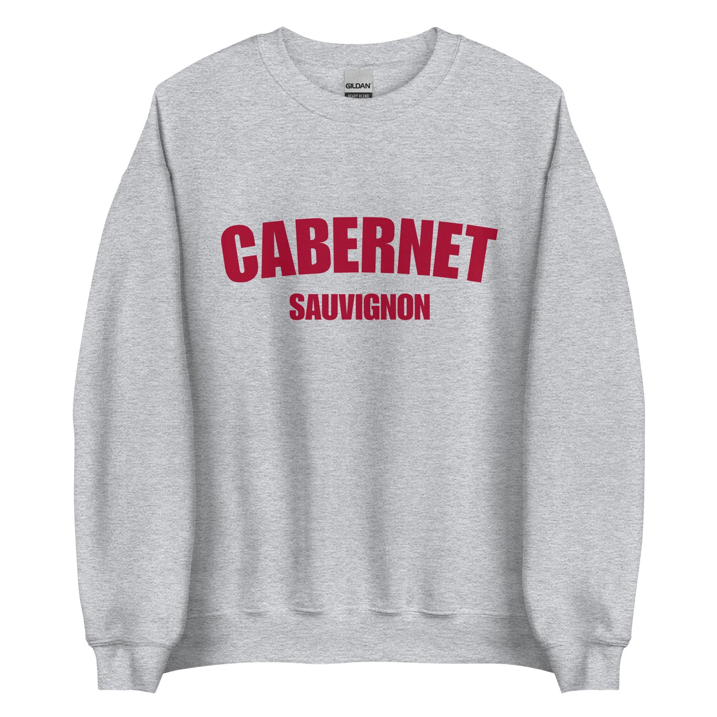 Light Gray and Red Cabernet Sauvignon Sweatshirt from Nina's Funky Shop by ninanush - Love Cabernet Sauvignon? Looking for a fun wine lover gift? Our Cabernet Sauvignon Sweatshirt is a unisex, crew neck sweatshirt that comes in a variety of colors with "Cabernet Sauvignon", on the front. Perfect for cozy nights in or stand out streetwear, this wine enthusiast sweatshirt is designed by Nina just for you.