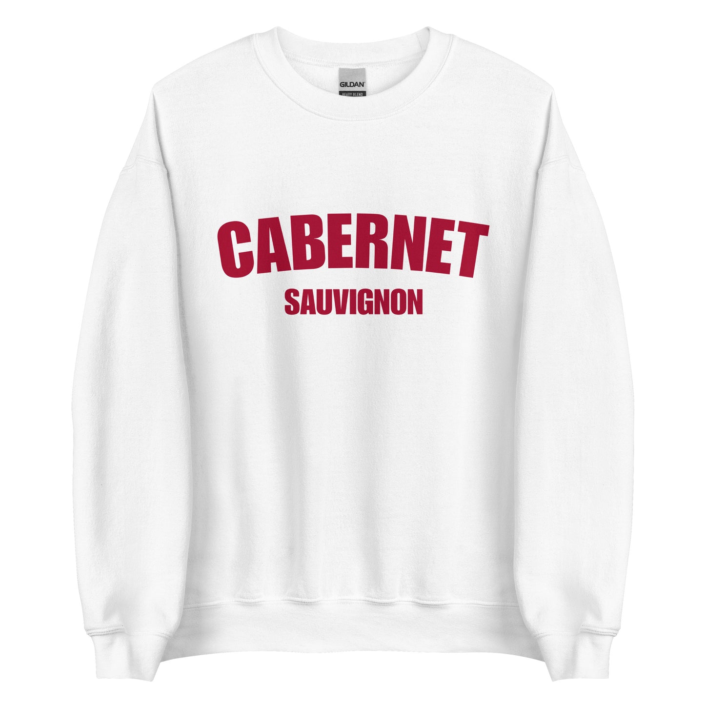White and Red Cabernet Sauvignon Sweatshirt from Nina's Funky Shop by ninanush - Love Cabernet Sauvignon? Looking for a fun wine lover gift? Our Cabernet Sauvignon Sweatshirt is a unisex, crew neck sweatshirt that comes in a variety of colors with "Cabernet Sauvignon", on the front. Perfect for cozy nights in or stand out streetwear, this wine enthusiast sweatshirt is designed by Nina just for you. 