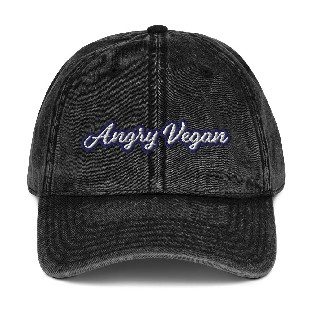 Angry Vegan Vintage Dad Hat
