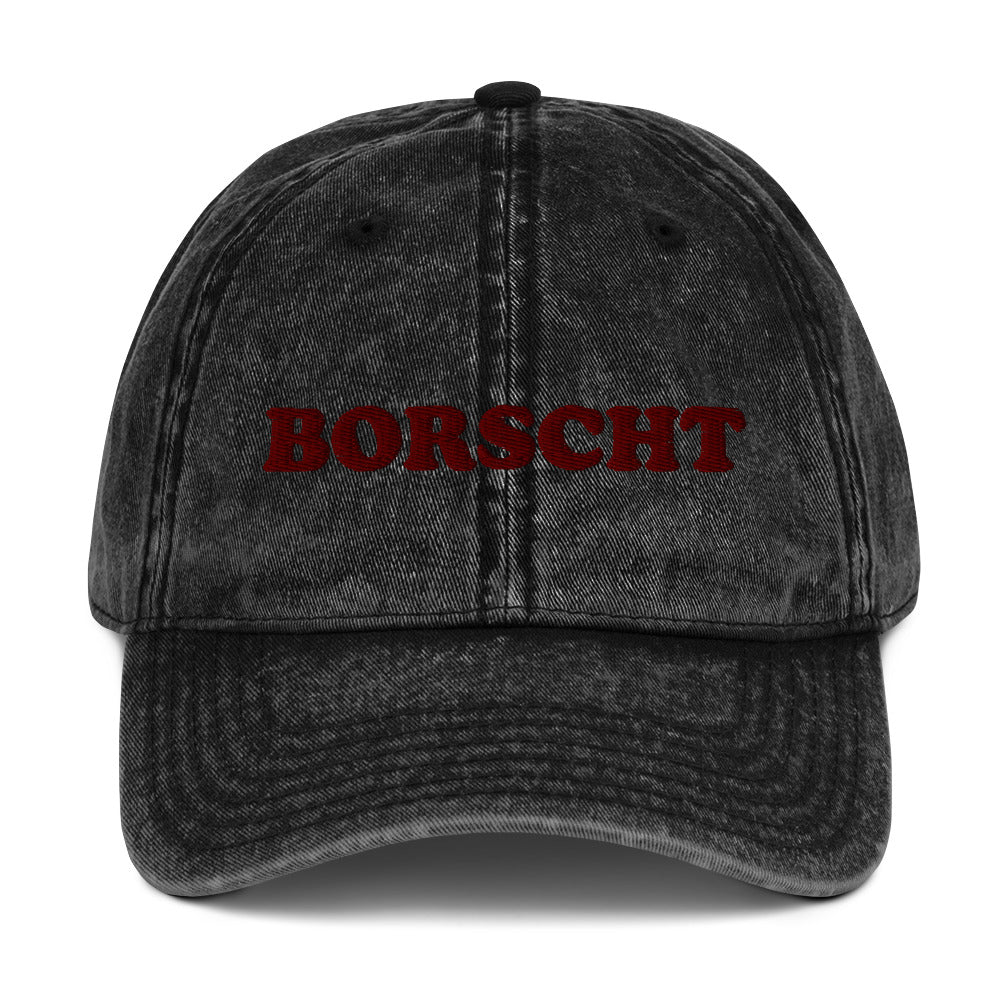 Black borscht hat - This funny borscht hat is a funny dad hat for foodies. If you love Eastern European food, wear this unique foodie hat and add a little personality to your style. It's a cotton embroidered dad hat with stylish faded material and comes in a variety of colors. Eat borscht in style or give this hat as a borscht lover gift.