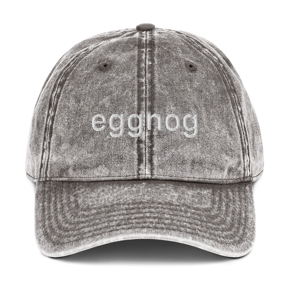 Gray eggnog dad hat from Nina's Funky Shop by ninanush - This eggnog dad hat is comfortable, unique and makes the perfect hat for foodies and eggnog enthusiasts. Stand out, drink your favorite seasonal beverage and add a little personality to your style in this funny dad hat for eggnog lovers. Celebrate your favorite food and drinks in our funky foodie apparel, made just for you.