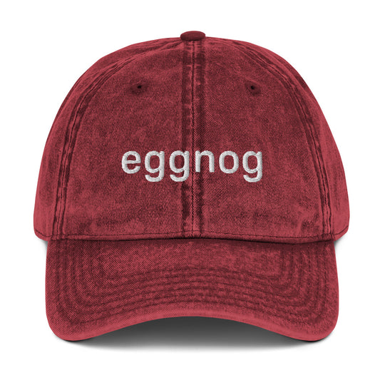 Maroon eggnog dad hat from Nina's Funky Shop by ninanush - This eggnog dad hat is comfortable, unique and makes the perfect hat for foodies and eggnog enthusiasts. Stand out, drink your favorite seasonal beverage and add a little personality to your style in this funny dad hat for eggnog lovers. Celebrate your favorite food and drinks in our funky foodie apparel, made just for you. 