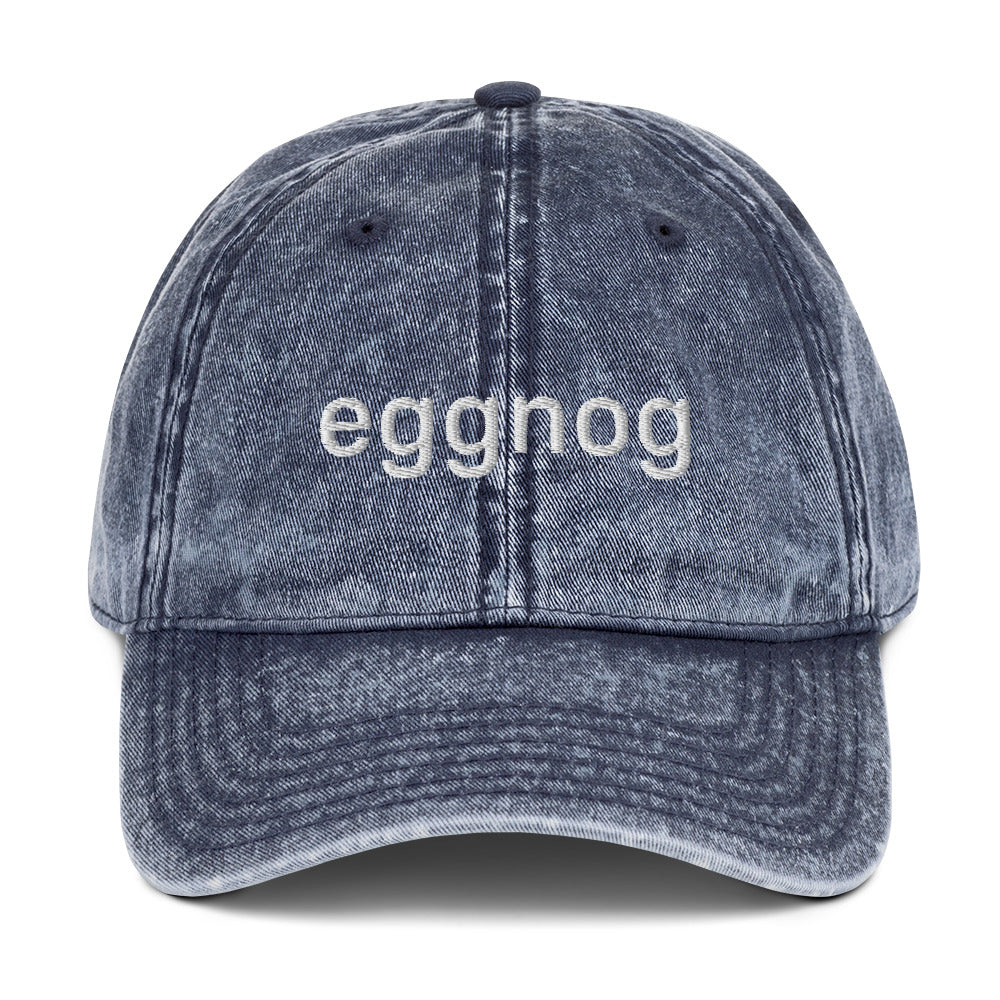 Navy eggnog dad hat from Nina's Funky Shop by ninanush - This eggnog dad hat is comfortable, unique and makes the perfect hat for foodies and eggnog enthusiasts. Stand out, drink your favorite seasonal beverage and add a little personality to your style in this funny dad hat for eggnog lovers. Celebrate your favorite food and drinks in our funky foodie apparel, made just for you.