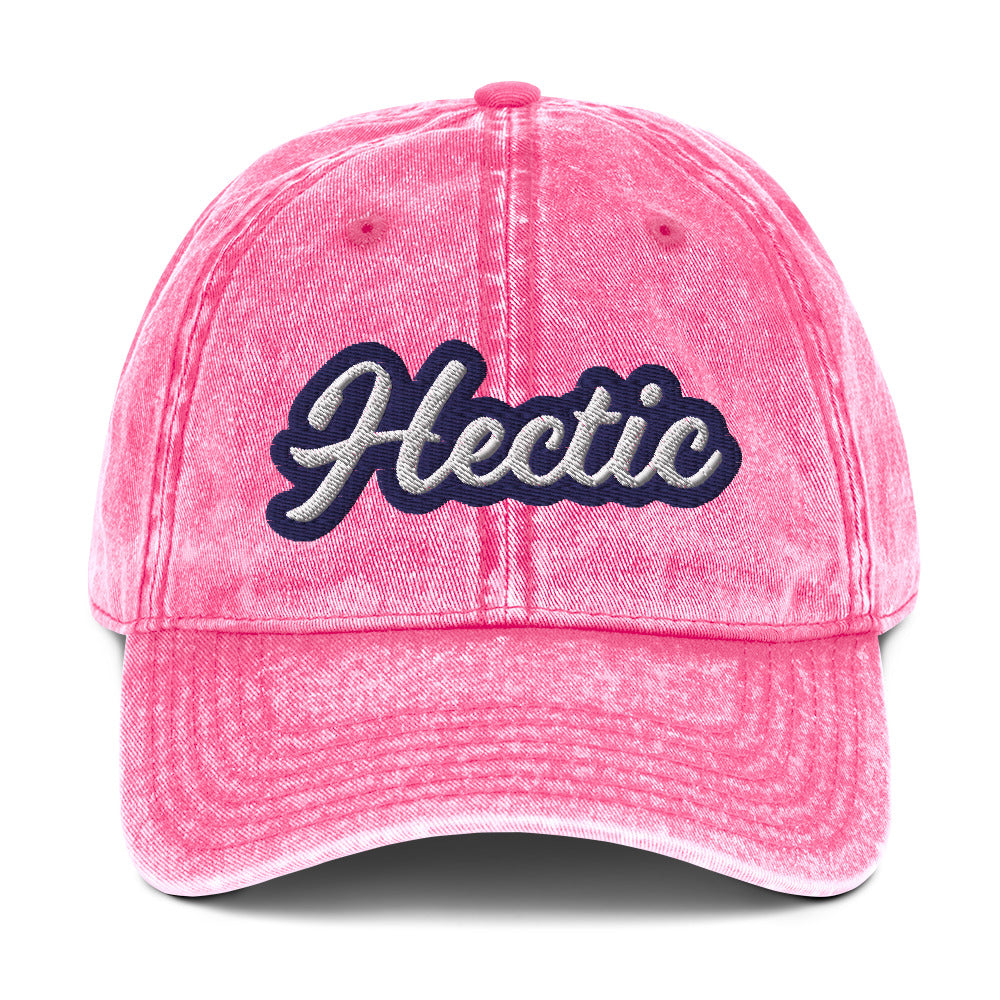 Pink hectic dad hat  - This hectic dad hat is funny, colorful and made for for hectic people. This hectic hat has a faded material and unique design with a vintage style look. Wear it as an everyday hat or give it as a funny gift to hectic friend. Stand out in this hectic hat, it's a stylish funny dad hat that's sure to turn heads.