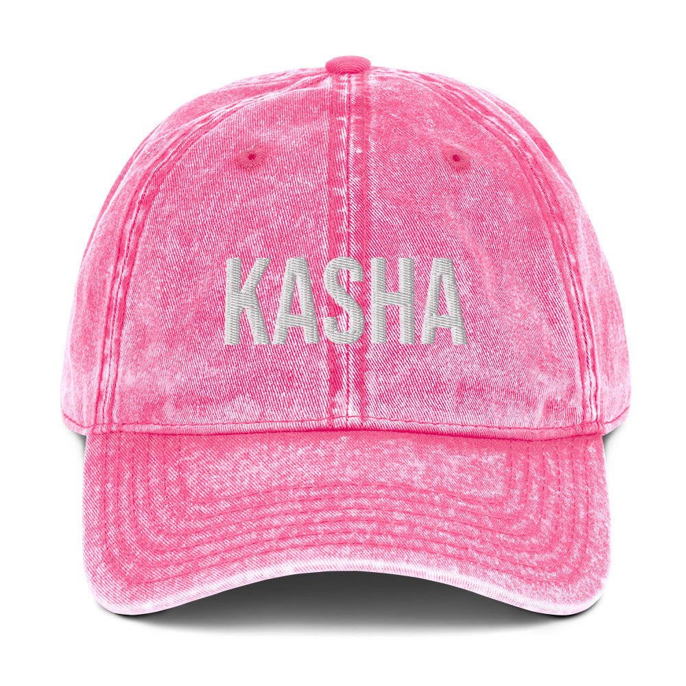 Pink kasha hat - If you love Eastern European food, this kasha hat was designed just for you. Eat kasha in style and share your foodie passion in this dad hat for kasha lovers. This funny foodie hat is made of cotton, with a faded vintage style and an eye-catching embroidery. Perfect for kasha enthusiasts and foodies of all kinds. 