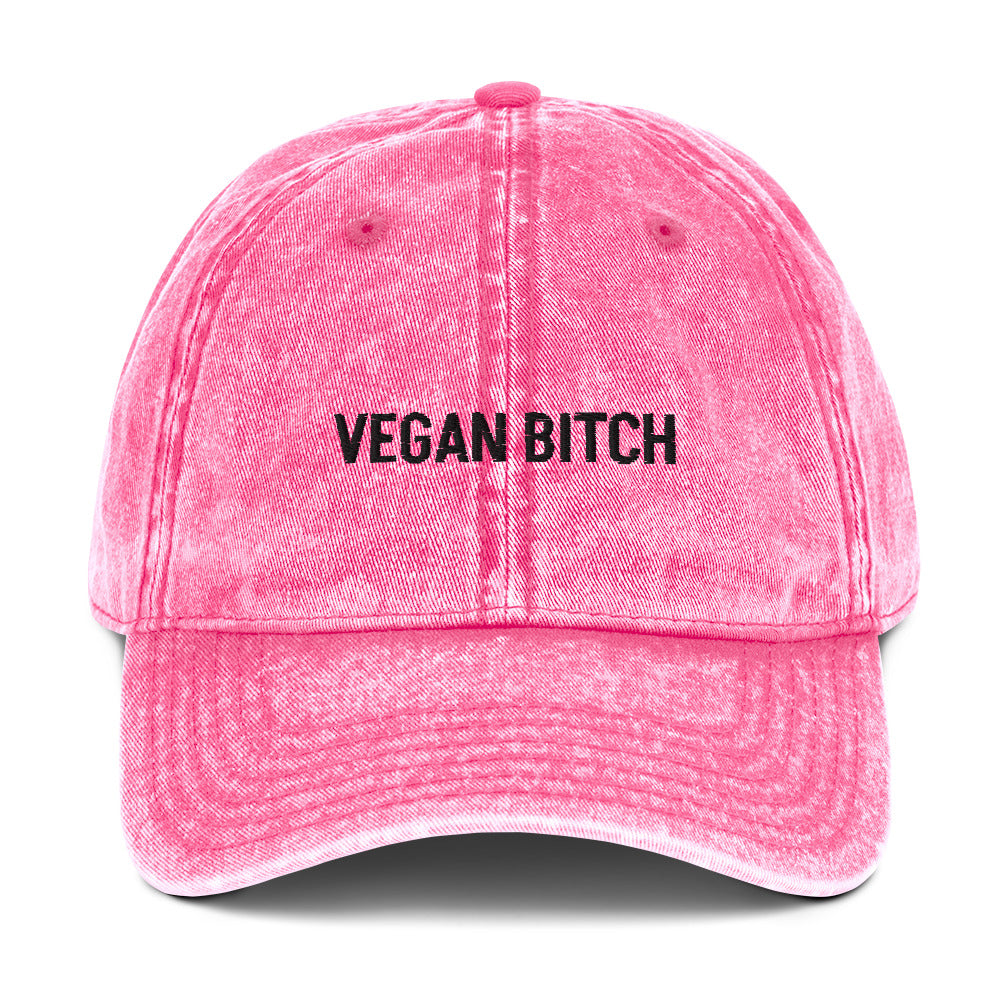 Pink vegan bitch dad hat from Nina's Funky Shop by ninanush - This funny vegan dad hat is the perfect hat for plant based babes and vegan foodies. It has an adjustable closure and comes in a variety of colors with "Vegan Bitch" embroidered on the front. Stand out, eat vegan food and add a bit personality to your everyday style in this funny dad hat for proud vegans bitches.