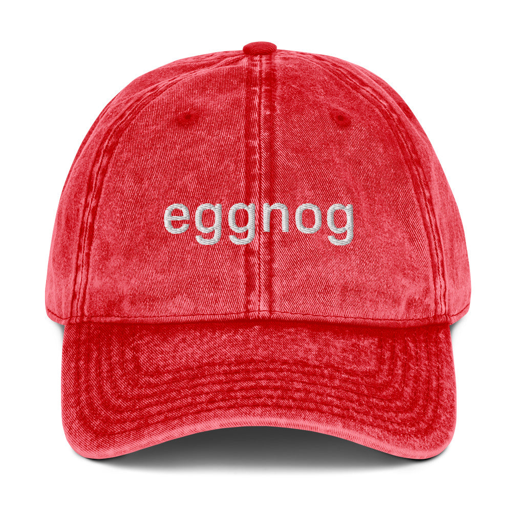 Red eggnog dad hat from Nina's Funky Shop by ninanush - This eggnog dad hat is comfortable, unique and makes the perfect hat for foodies and eggnog enthusiasts. Stand out, drink your favorite seasonal beverage and add a little personality to your style in this funny dad hat for eggnog lovers. Celebrate your favorite food and drinks in our funky foodie apparel, made just for you.