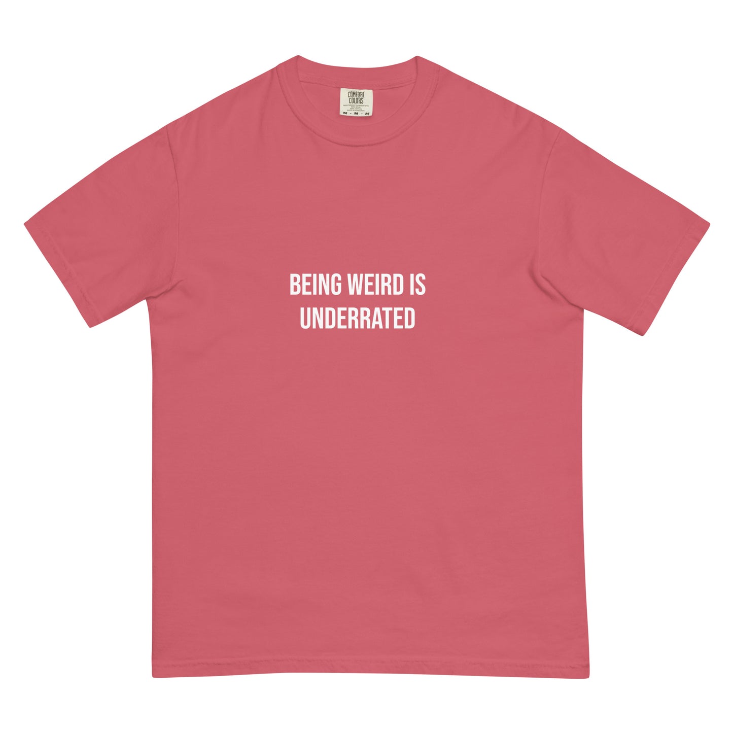 Weird watermelon t-shirt -This Weird is Underrated T-shirt is a funky, colorful tshirt with a message. The heavyweight cotton tshirt encourages self-expression and being different. Stay weird and show the world that being different is something to be embraced and celebrated. It's a unique streetwear everyday t-shirt and cute gift for weird friends.