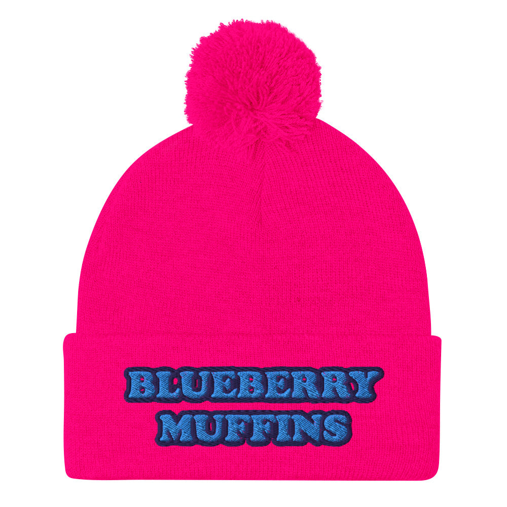 Why are blueberry muffins the best muffins? This blueberry muffin hat is a unique and cozy foodie beanie with a pom-pom on top. The blueberry muffin beanie is perfect for foodies and blueberry muffin lovers and enthusiasts. Celebrate your favorite foods in our weird hats, funny beanies, funky foodie t-shirts & hoodies...