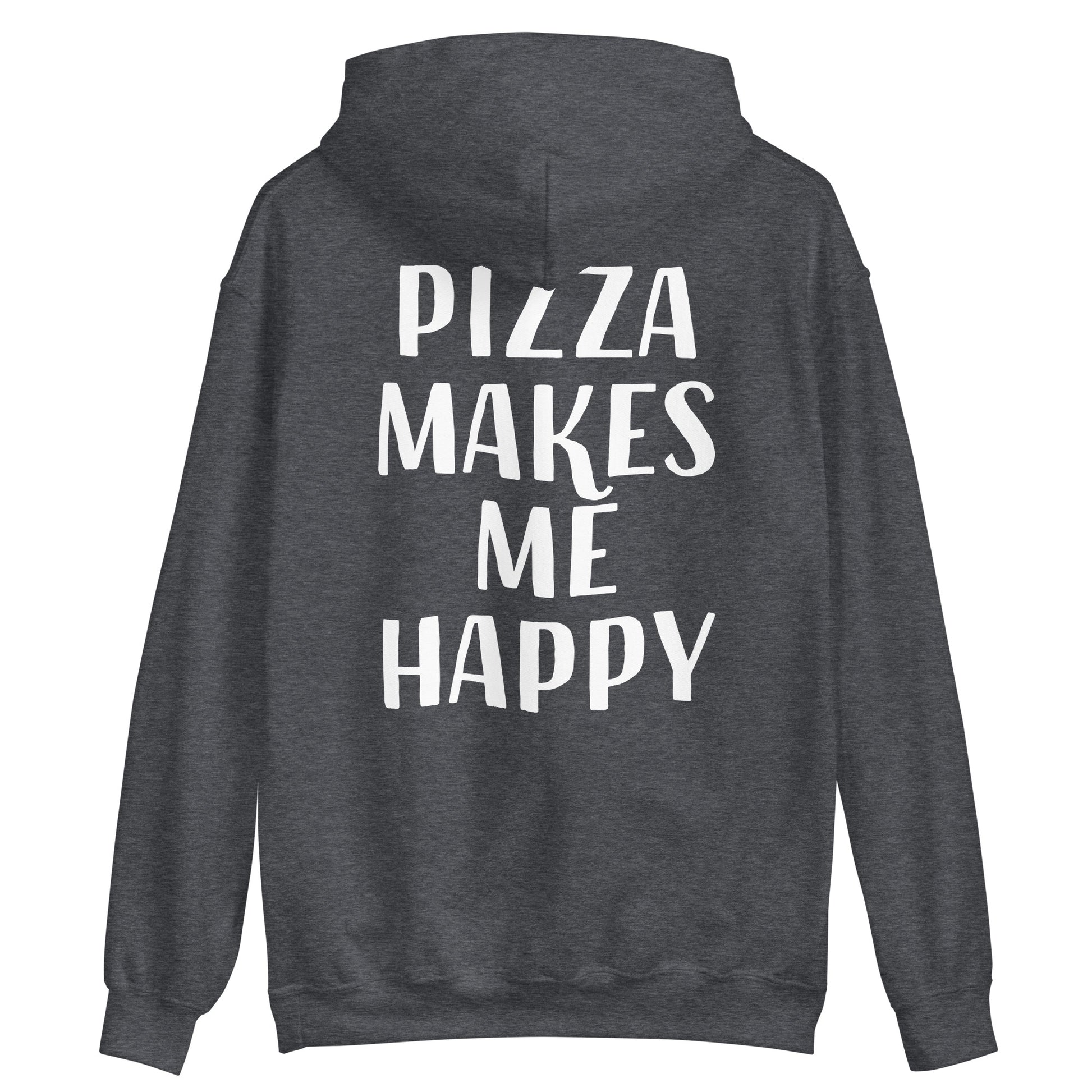 Gray funny foodie saying hoodie for pizza people - This funny foodie hoodie is a must have for all pizza enthusiasts. It's a comfortable and unique hooded sweatshirt with a positive message about pizza. If you love pizza, this funny foodie design was made just for you. Make a statement and eat pizza in this sweatshirt or give it as a unique gift for a pizza lover.